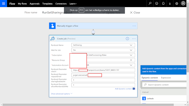 Azure automation from Flow 3