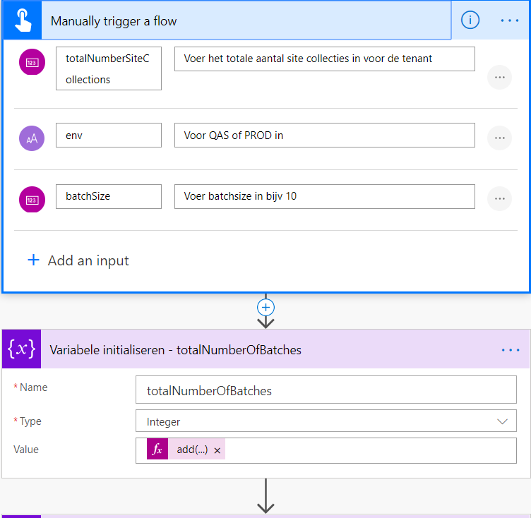 Start of Flow - Manual Flow trigger