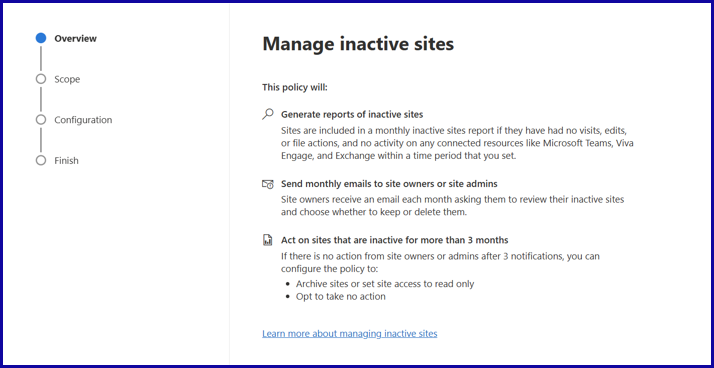 Inactive sites policy page 1