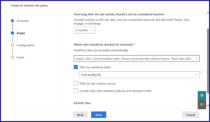 Inactive sites policy page 2