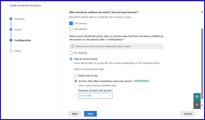 Inactive sites policy page 3