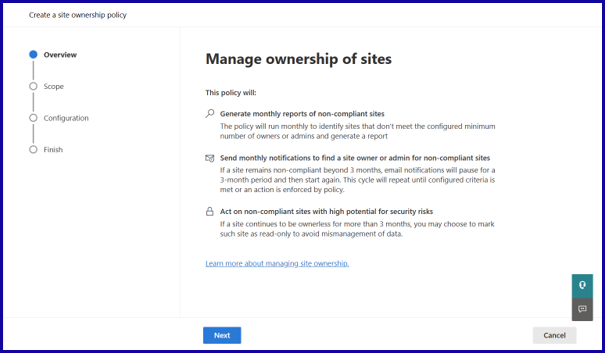 Site ownership policy page 1